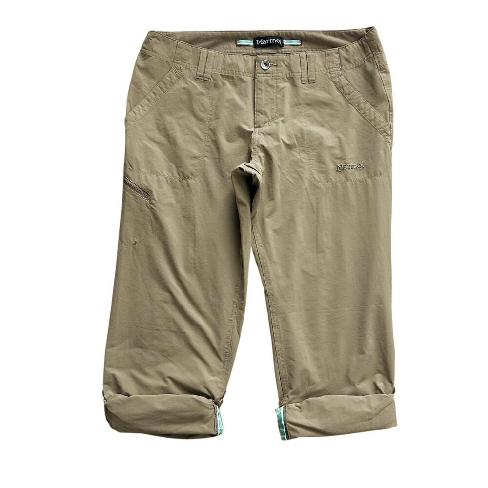 Marmot Pant Women 10 Brown Stretch Hiking Roll Up Outdoor Lightweight Trail Camp - Picture 4 of 12